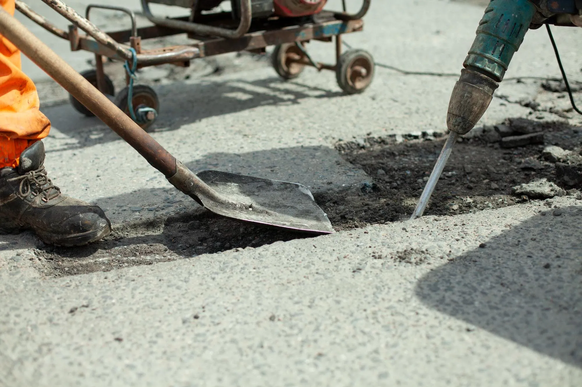 Asphalt repair and maintenance work